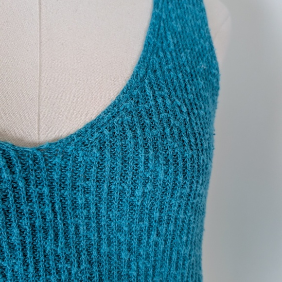 Gap Knit Tank Top Teal Sleeveless V-Neck Scoop Tank Camisole - Picture 7 of 10